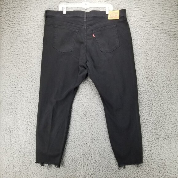 Levis Jeans Womens 22W Wedgie Skinny Black Stretch Button Fly High Rise - Picture 10 of 16